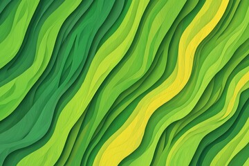 Poster - Abstract green waves create a fresh, smooth, and calming feel.