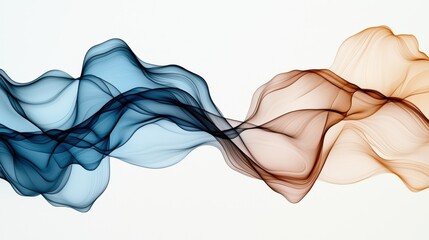 Poster - abstract fluid art featuring blue and pink swirls, creating dynamic, vibrant patterns.