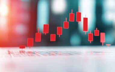 Poster - stock market analysis trend chart showing fluctuations over time