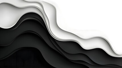 Poster - Elegant abstract background with smooth gradient waves and subtle curves creating a minimalist modern and sophisticated digital art design