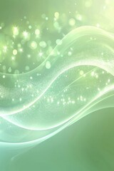 Poster - abstract with smooth, fresh, green fluidity, evoking tranquility and calm.