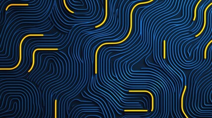 Poster - Neural network, abstract design, lines, blue, technology, conveying interconnectedness and complexity.