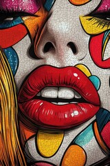 Poster - vibrant, comic, book, style, background, bold colors with an artistic flair.