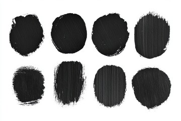 Poster - Elegant black brushstroke circles create a stylish, artistic design.