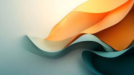 Poster - Elegant glass textures with flowing organic shapes and reflective luminous properties creating a sense of transparency and minimalist sophistication  The soft