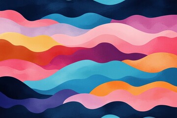 Poster - Vibrant gradient geometric shapes create modern lively art with energy.