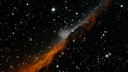 Wall Mural - cosmic filled with stars scattered across the sky with dark nebulae background wallpaper. dark blue 