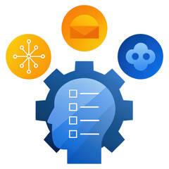 Poster - ai task management, visual representation illustrating ai's role in automating complex tasks for enh