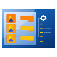Poster - AI Task Management, A holographic AI interface showcases a task management system in a visually engaging format.