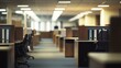 © artbot - Modern office interior with cubicles and lighting