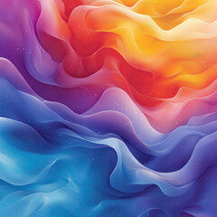 Poster - Fluid and artistic rainbow themed backdrop with softly blended colors and textures, creating vibrant and dynamic visual experience. swirling patterns evoke sense of movement and energy