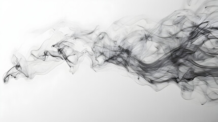 Wall Mural - smoke dancing across a background, with delicate, thin strands creating an airy, ghostly texture