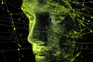 Poster - Abstract representation of a digital human face
