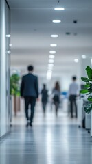 Poster - Business professionals walking in a modern office space