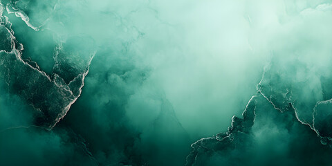 Poster - Background of green stone surface with cracks.
