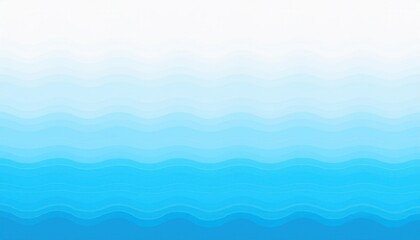 Poster - soft gradient waves of light blue colors creating a serene ocean or water theme, for background or calming designs
