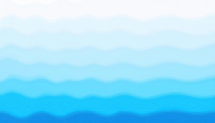 Poster - soft gradient waves of light blue colors creating a serene ocean or water theme, for background or calming designs