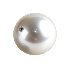 Poster - White ball with a hole in it placed on a flat surface with a blurred background isolated on transparent background.