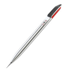 Poster - Red tipped pen on a white background with a unique design and a distinct identifier number isolated on transparent background.