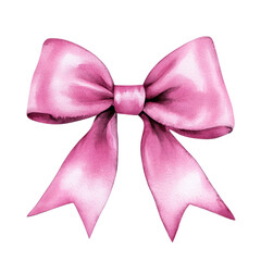 Poster - Pink bow on a black background with soft lighting and elegant presentation for various creative uses isolated on transparent background.
