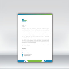 Wall Mural - Letterhead design template for business. Simple and fist class letterhead design. Print for ready free download.