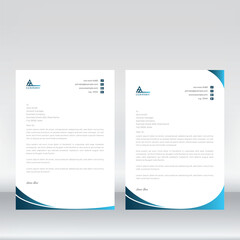 Wall Mural - Letterhead design template for business. Simple and fist class letterhead design. Print for ready free download.