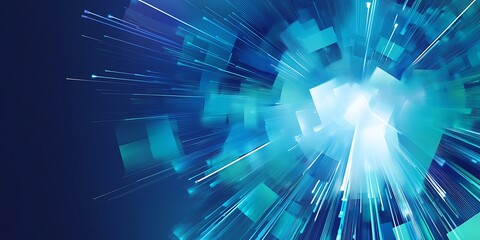 Poster - Abstract technology blue color vector background ,


