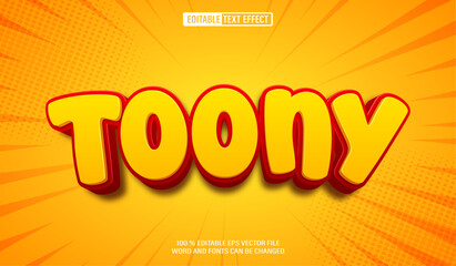 Poster - Editable 3d text style effect - Toons text effect Template