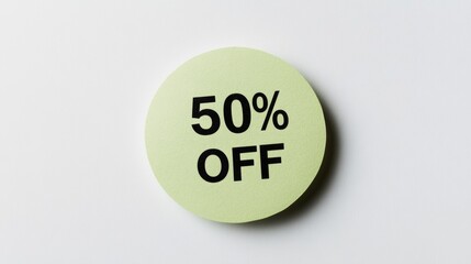 Poster - Captivating light green round object minimalist setting digital image clean environment top view simplicity