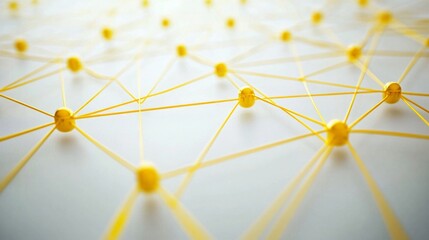 Poster - Dynamic yellow lines on clean white backdrop abstract art minimalist design studio close-up visual contrast