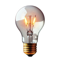 Poster - Light bulb with a smaller light bulb inside representing creativity and innovation concept isolated on transparent background.