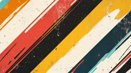 Poster - Innovative design showcase urban studio digital art contemporary space aesthetic perspective modern design with alternating diagonal patterns