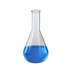 Poster - Blue liquid in a clear glass with condensation on the outside sitting on a wooden table isolated on transparent background.