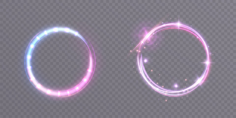 Poster - Light-bright vortex. PNG effect on a transparent background. Bright light round teleport podium. Magic gate in a fantasy game. Vector	
