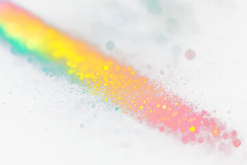 Poster - Rainbow glitter sparkle light bokeh.