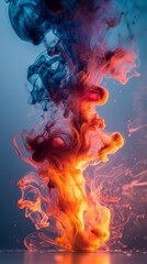 Poster - Vibrant Swirls of Colorful Smoke Creating Abstract Art in Motion