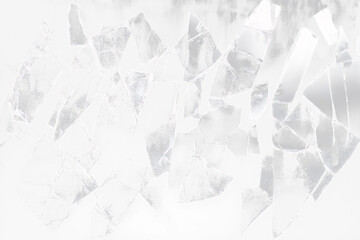 Poster - Shattered ice pieces on Transparent  background.
