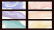 © Ksyusha Marysheva - horizontal backgrounds in pastel colors with wavy smooth lines. Vector template for graphic design.
