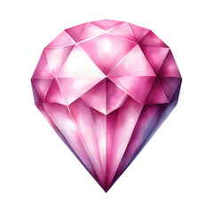 Poster - Pink diamond on a black background showcasing its unique shape and sparkling clarity isolated on transparent background..