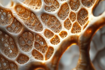 Poster - Intricate, organic network resembling bone structure or coral, detailed and textured.