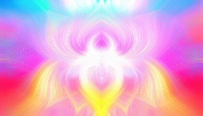 Poster - pastel colorful lotus flower abstract design with smooth flowing lines for wellness, meditation, spiritual artwork