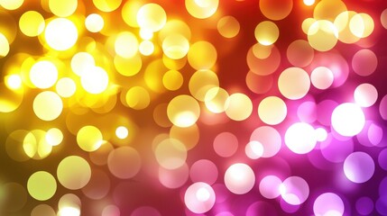 Sticker - Vibrant Abstract Bokeh Lights in Golden and Purple Hues