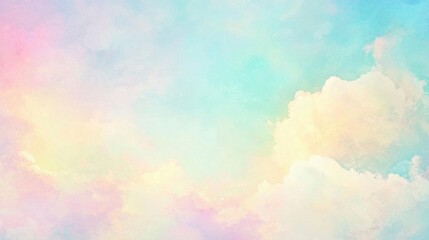 Wall Mural - soft pastel clouds with gentle hues for serene backgrounds