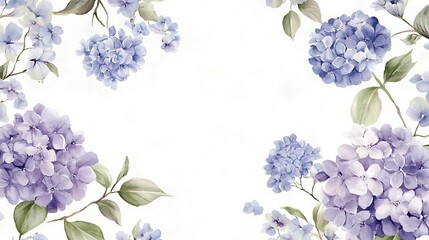 Wall Mural - lilac flowers frame