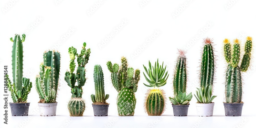 Cactus species chart, scientifically accurate. Stock Photo | Adobe Stock