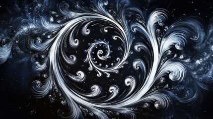 Wall Mural - Celestial Swirls A Galactic Spiral Of Light And Dark