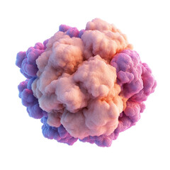 Poster - Pink and purple cloud on black background digital abstract art illustration isolated on transparent background..