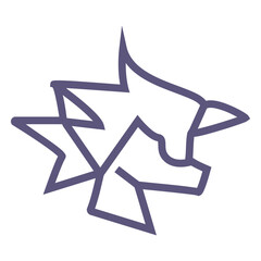 Poster - Abstract Starburst Logo: An abstract line art logo of a starburst design, ideal for symbolizing innovation, creativity, and dynamic energy.
