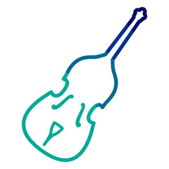 Poster - Melodic Lines: A vibrant illustration of a cello, rendered with bold lines and an eye-catching color gradient, exuding an artistic flair.