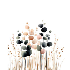 Poster - Bunch of colorful flowers arranged on a black background for a striking visual presentation isolated on transparent background..